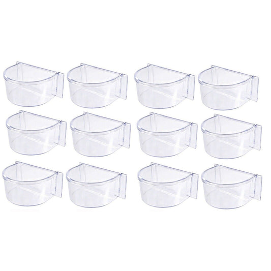 Lot of 12 Winged Universal Bird Cage Seed Water Feeder Clear Cups - Classic Fashion DealsLot of 12 Winged Universal Bird Cage Seed Water Feeder Clear CupsfeederunbrandedClassic Fashion Deals