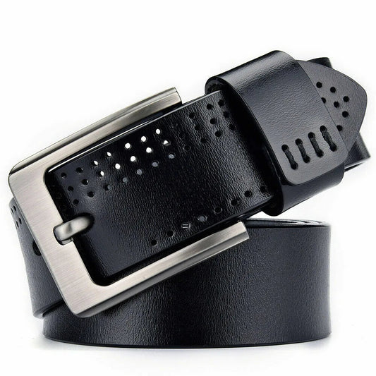 Men's 100% Genuine Leather Belt Black Square Buckle size 36-inch waist - Classic Fashion DealsMen's 100% Genuine Leather Belt Black Square Buckle size 36-inch waistBeltunbrandedClassic Fashion Deals