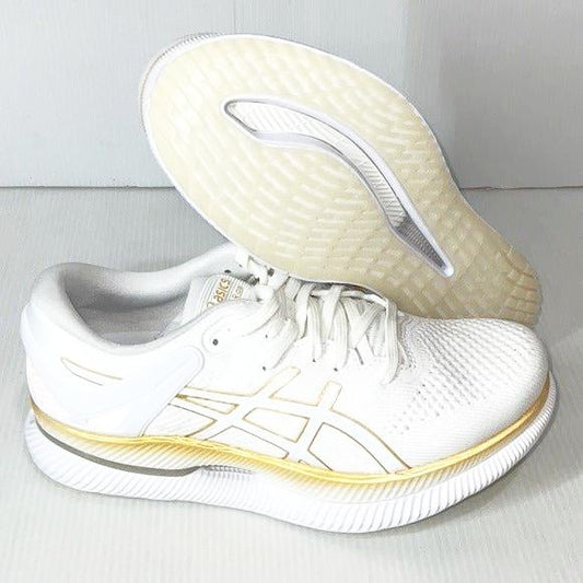 Woman’s Asics metaride white/pure gold running shoes size 7 US - Classic Fashion DealsWoman’s Asics metaride white/pure gold running shoes size 7 USAthletic ShoesASICSClassic Fashion Deals