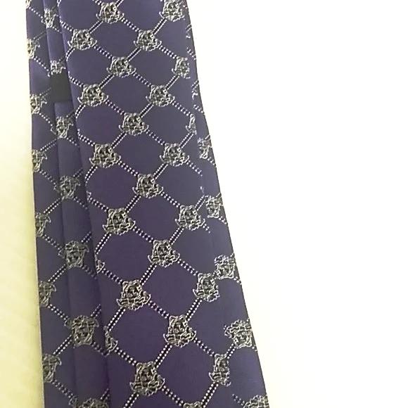 Versace unisex tie 100% silk made in Italy purple