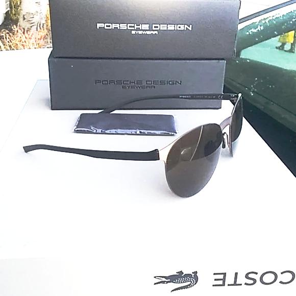 Porsche design sunglasses p8660 bronze frame made in Italy