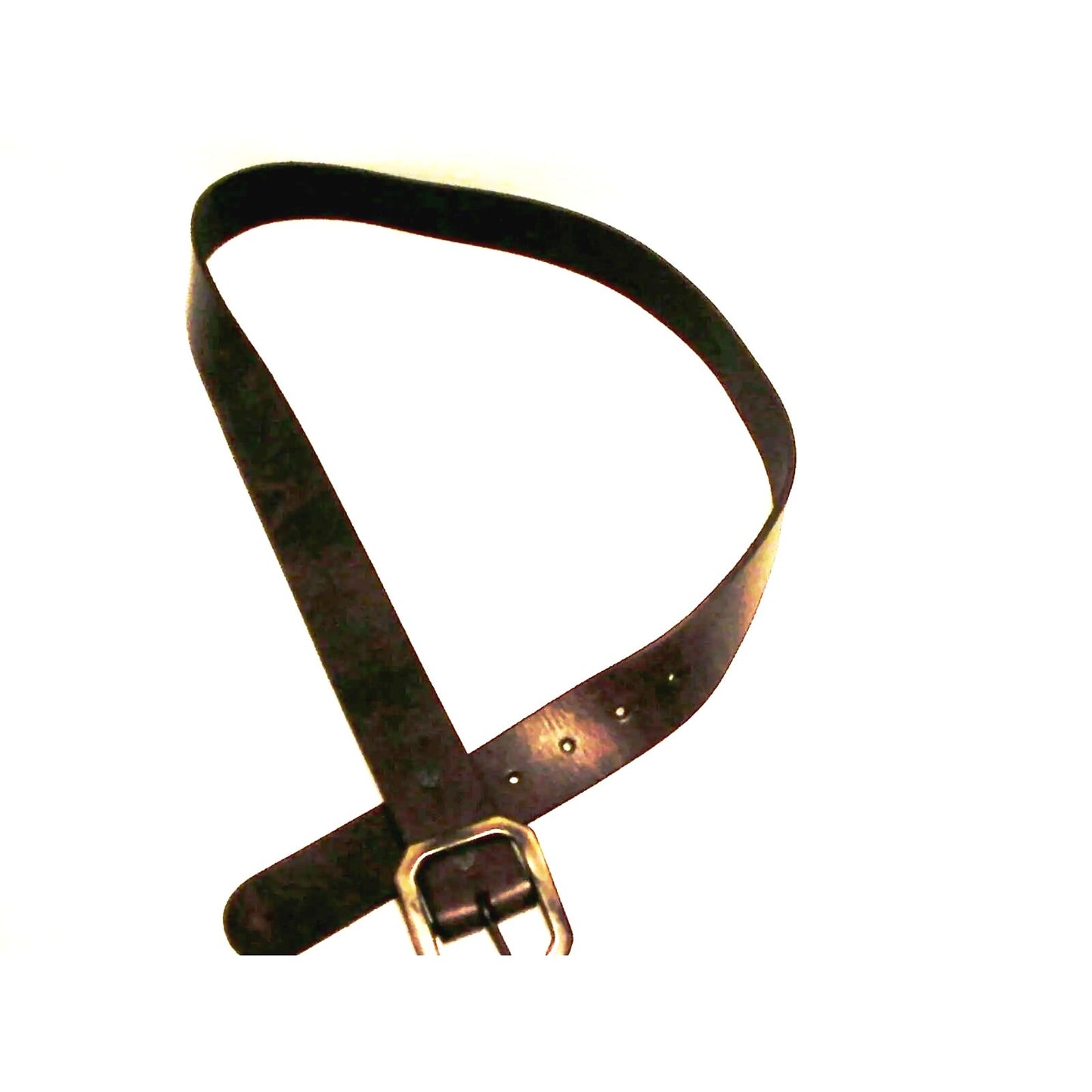 True religion mens leather belt gunmetal buckle size 38 inch dark  brown new