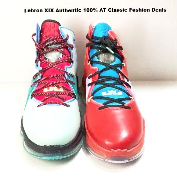 Nike men lebron xix bright crimson basketball shoes size 11 us