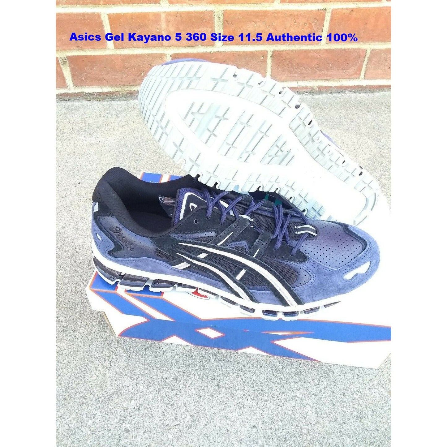 Asics Gel Kayano 5 360 Midnight Black running shoes Size 11.5 Men US