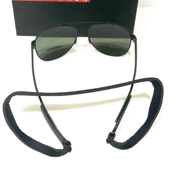 Prada men polarized lenses aviator style sunglasses sps 55Q made in Italy