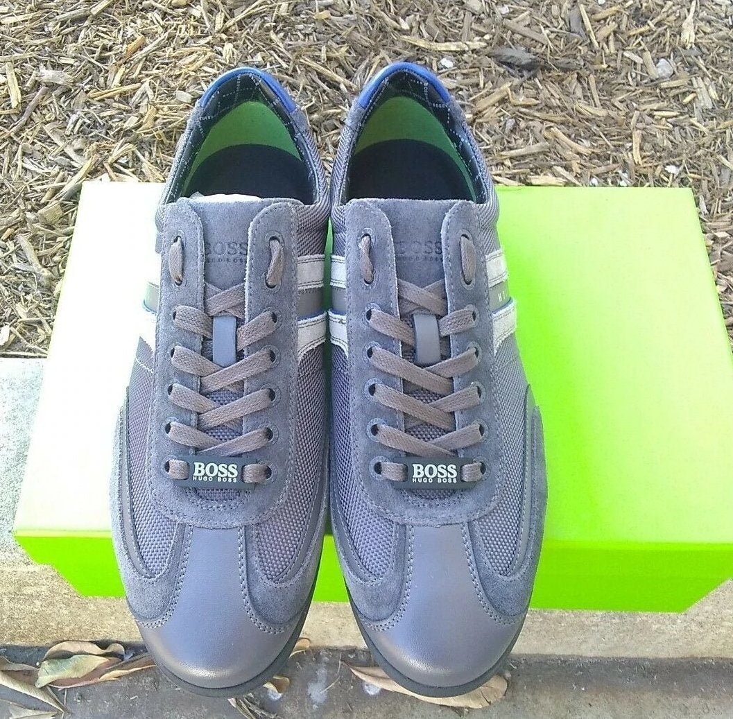 Hugo Boss men Casual Shoes Stiven Charcoal Size 8 US