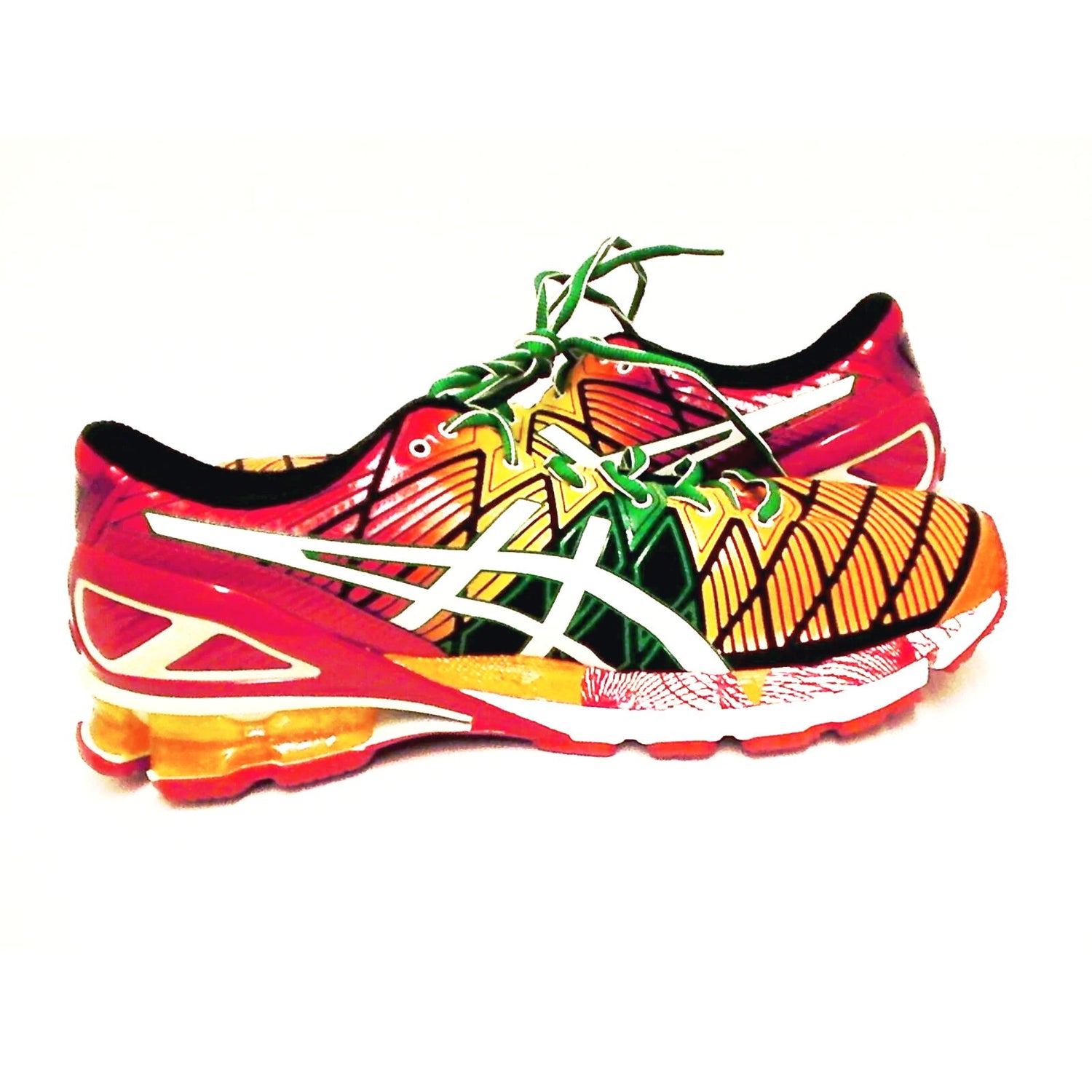 Mens Asics running shoes GEL-KINSEI 5 multi color size 10.5 us