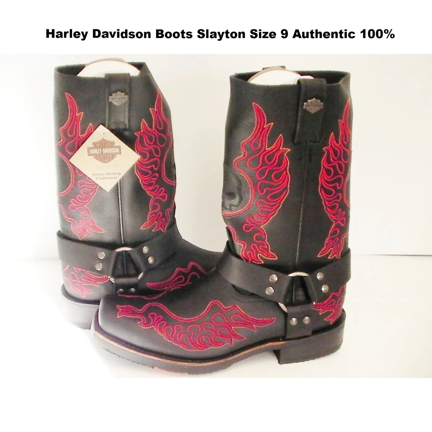 Mens Harley Davidson boots Slayton D93141 leather black oil resisting size 9 us