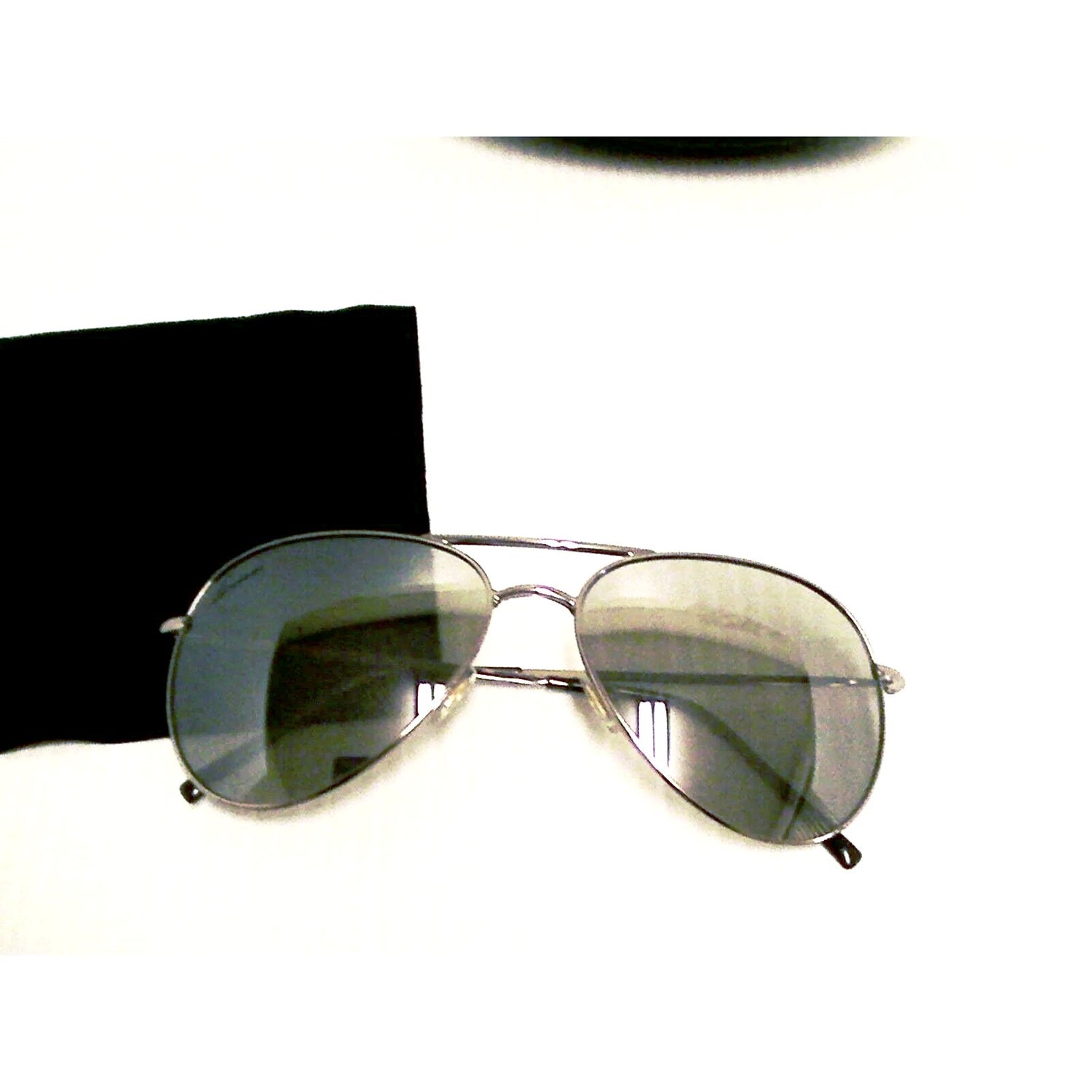 Gucci New sunglasses gg 1287/s half mirror silver frame gray lenses authentic