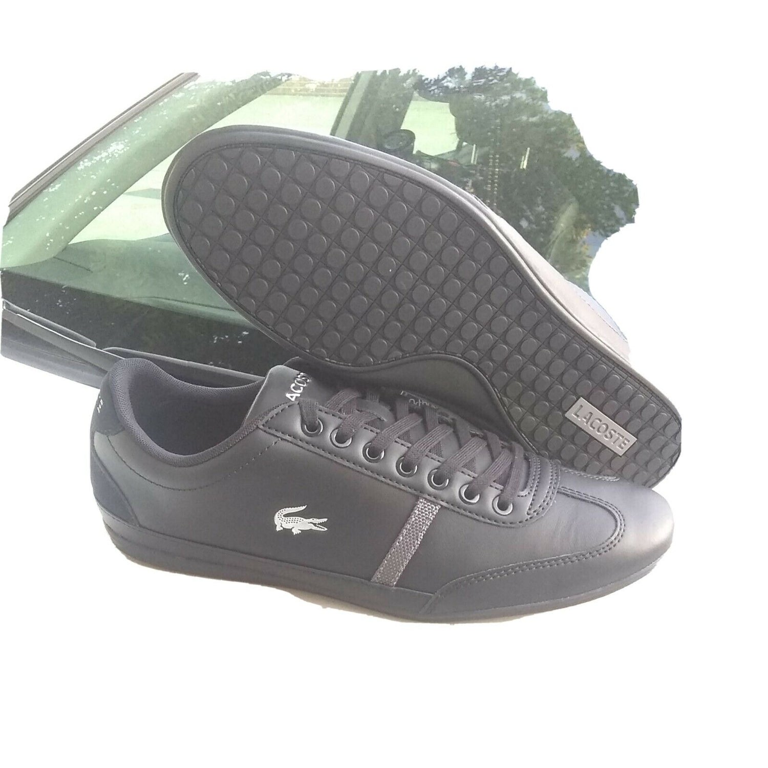 Lacoste men casual shoes 10.5 misano sport 118 1 u cam black grey