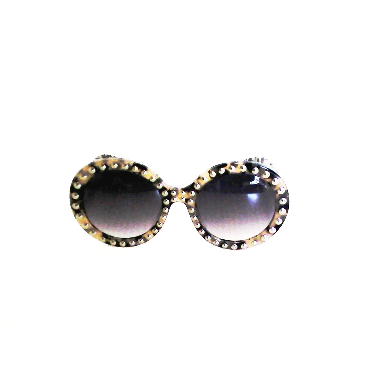Womens PRADA New sunglasses black beige studded Baroque SPR29QSK authentic