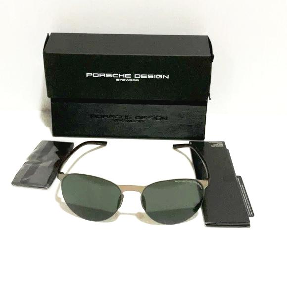Porsche design sunglasses P8660 unisex round green lenses made in Italy