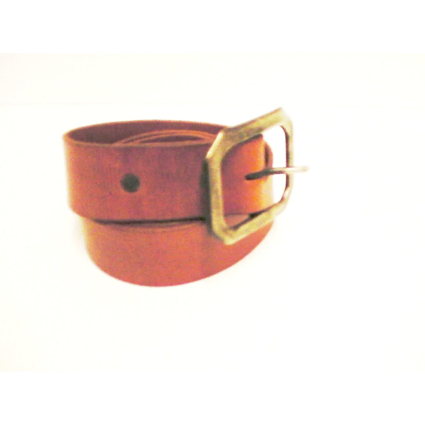 True religion genuine leather belt gunmetal buckle size 32 inch light brown new