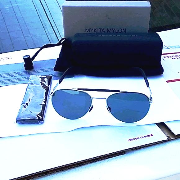 Mykita nylon men sunglasses aviator style Made in Germany