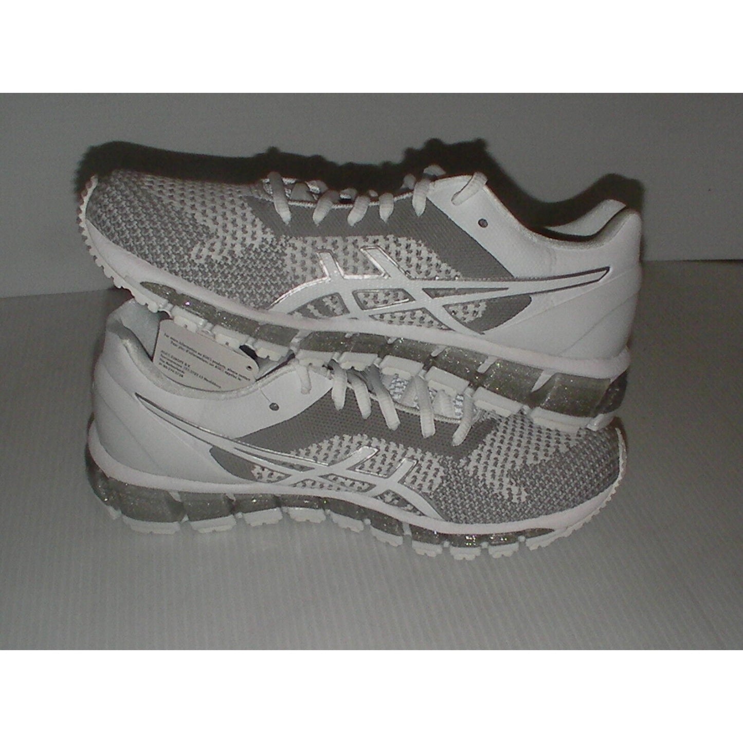 Asics women's running shoes gel quantum 360 knit white snow silver size 8 us - Classic Fashion Deals