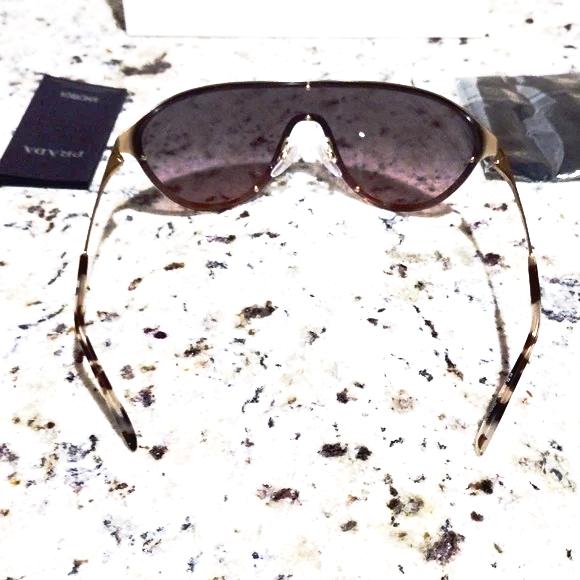 Prada woman sunglasses spr 72v shield authentic made in Italy