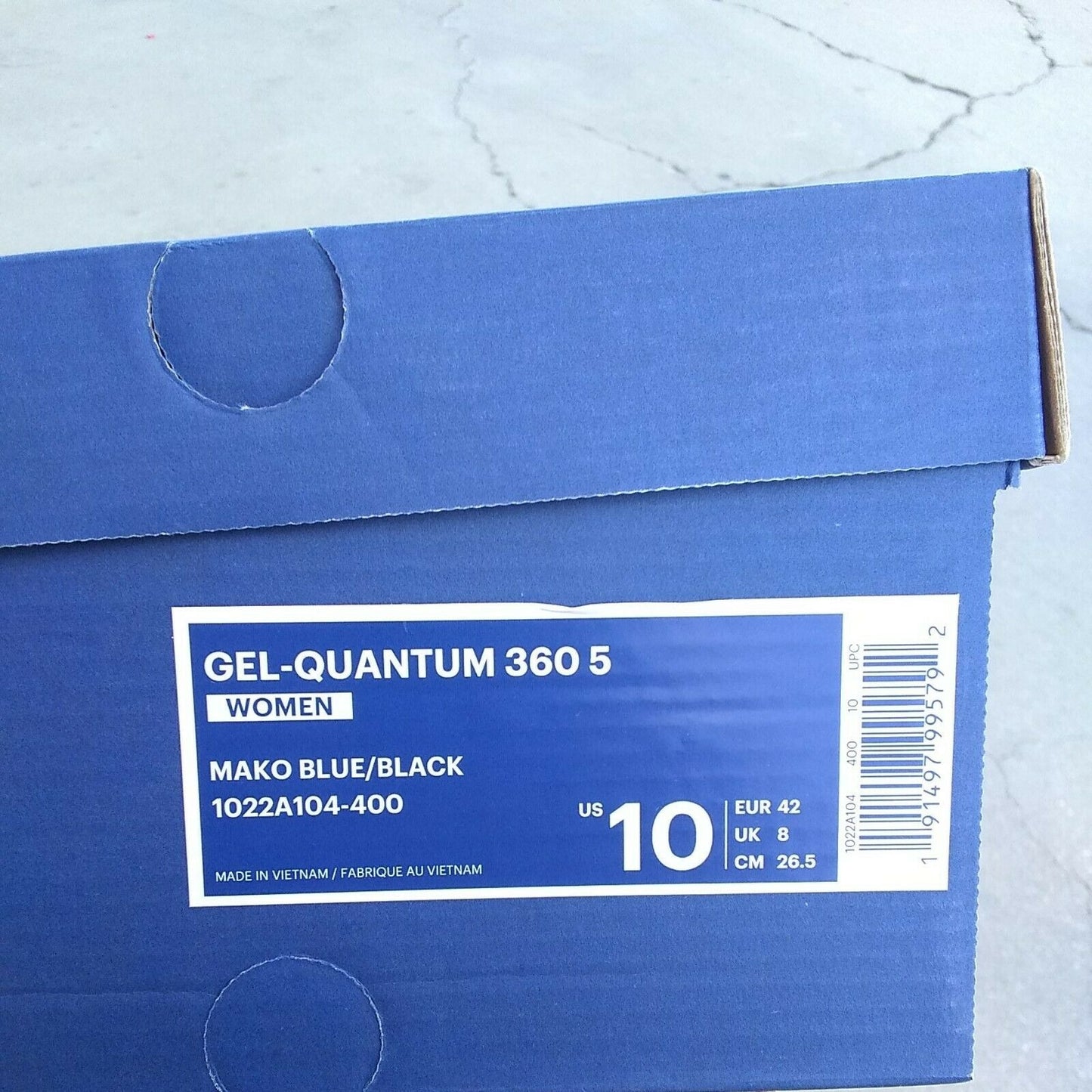 Asics woman"s gel quantum 360 5 mako blue running shoes size 10 US