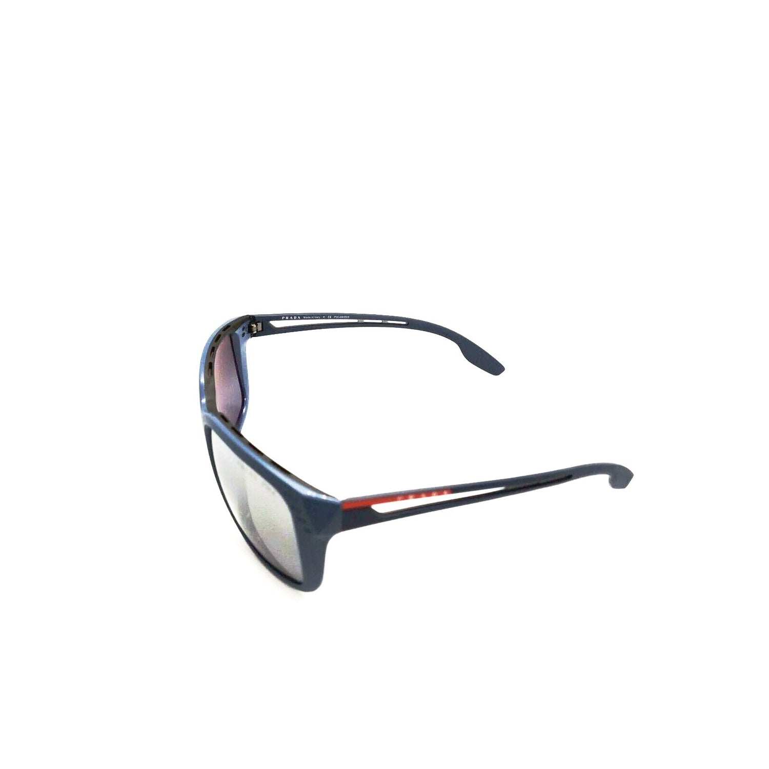 Prada mens polarized sunglasses sps 03TS  blue frame gray lenses