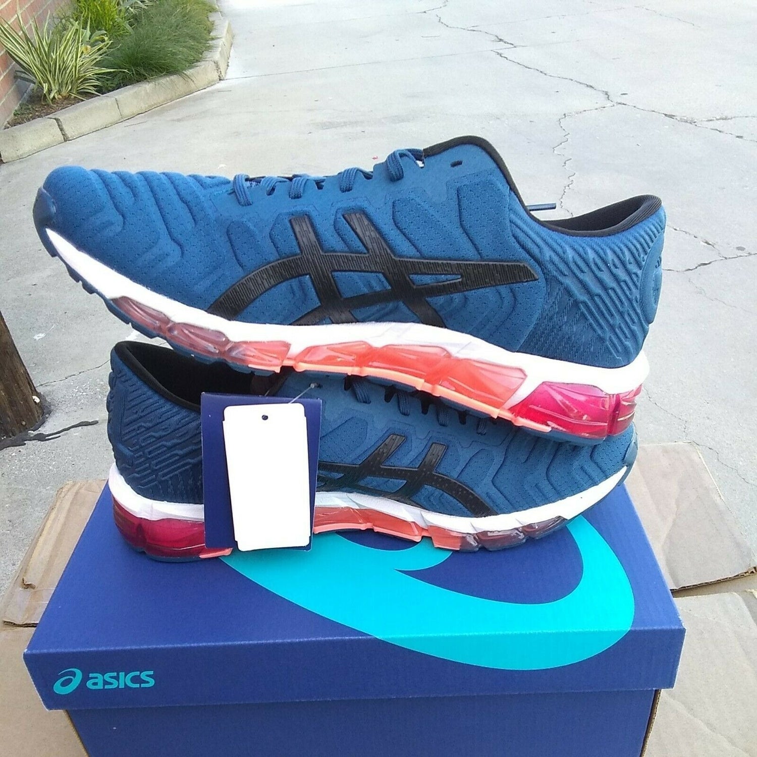 Asics woman"s gel quantum 360 5 mako blue running shoes size 10.5 US