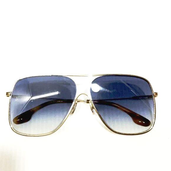Victoria Beckham woman’s sunglasses VB132S 706 gold frame blue lenses