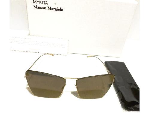 Mykita + maison margiela woman sunglasses gold mirror lenses new
