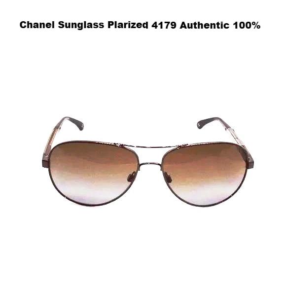 Chanel polarized aviator sunglasses 4179 brown lenses authentic made in Italy
