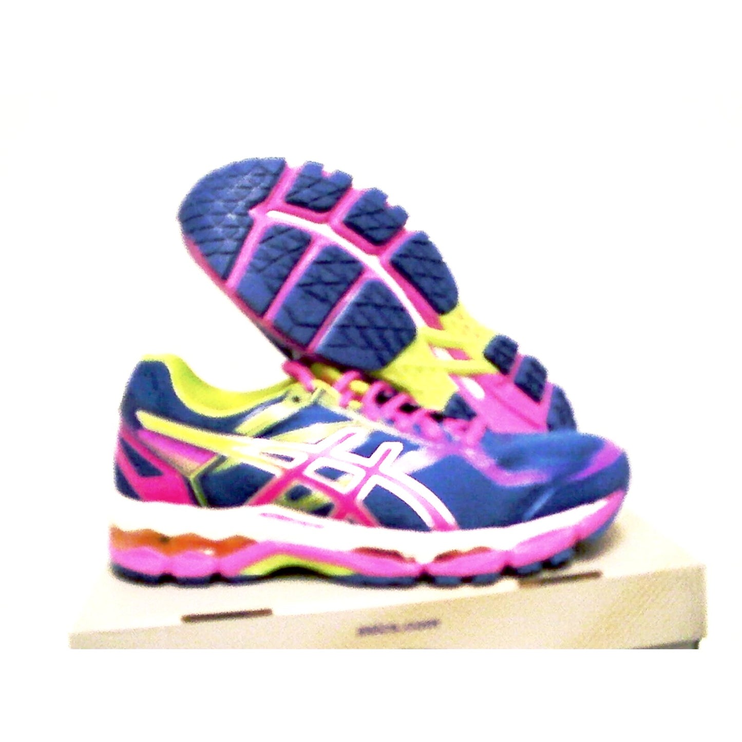 Asics women's running shoes gel surveyor 5 blue pink lime size 9 us