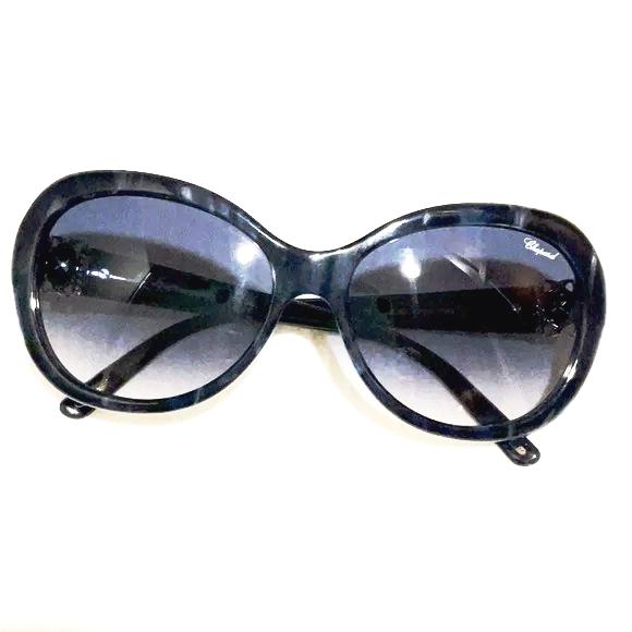 Chopard woman’s sunglasses new sch209s blue tortoise made in Italy
