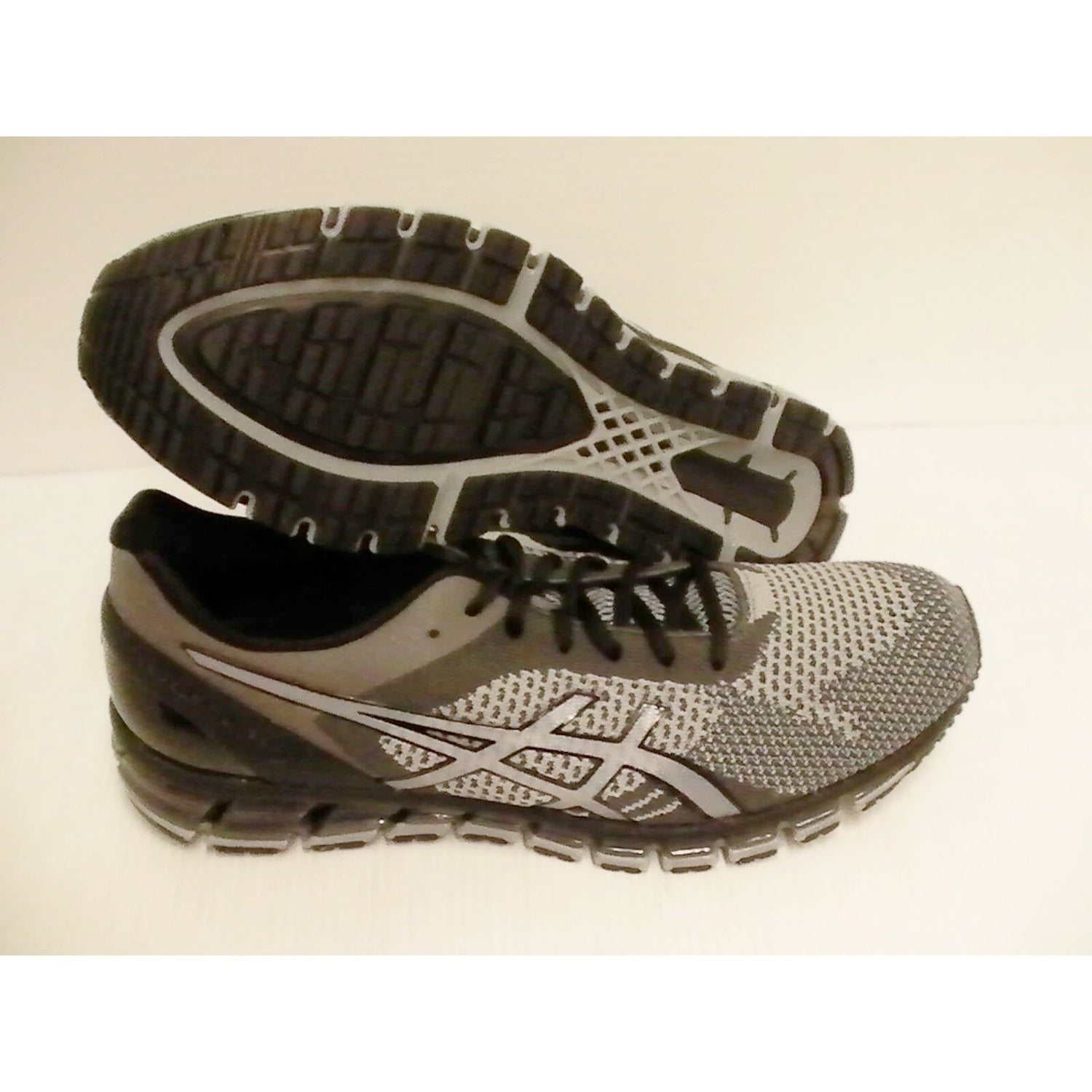 Asics men's gel quantum 360 knit running shoes mid grey carbon black size 11 us