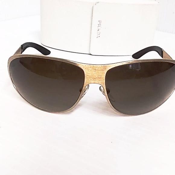 Prada woman sunglasses spr 59i unisex gold frame