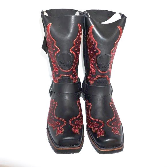 Harley Davidson boots Slayton leather size 8 men us - Classic Fashion Deals