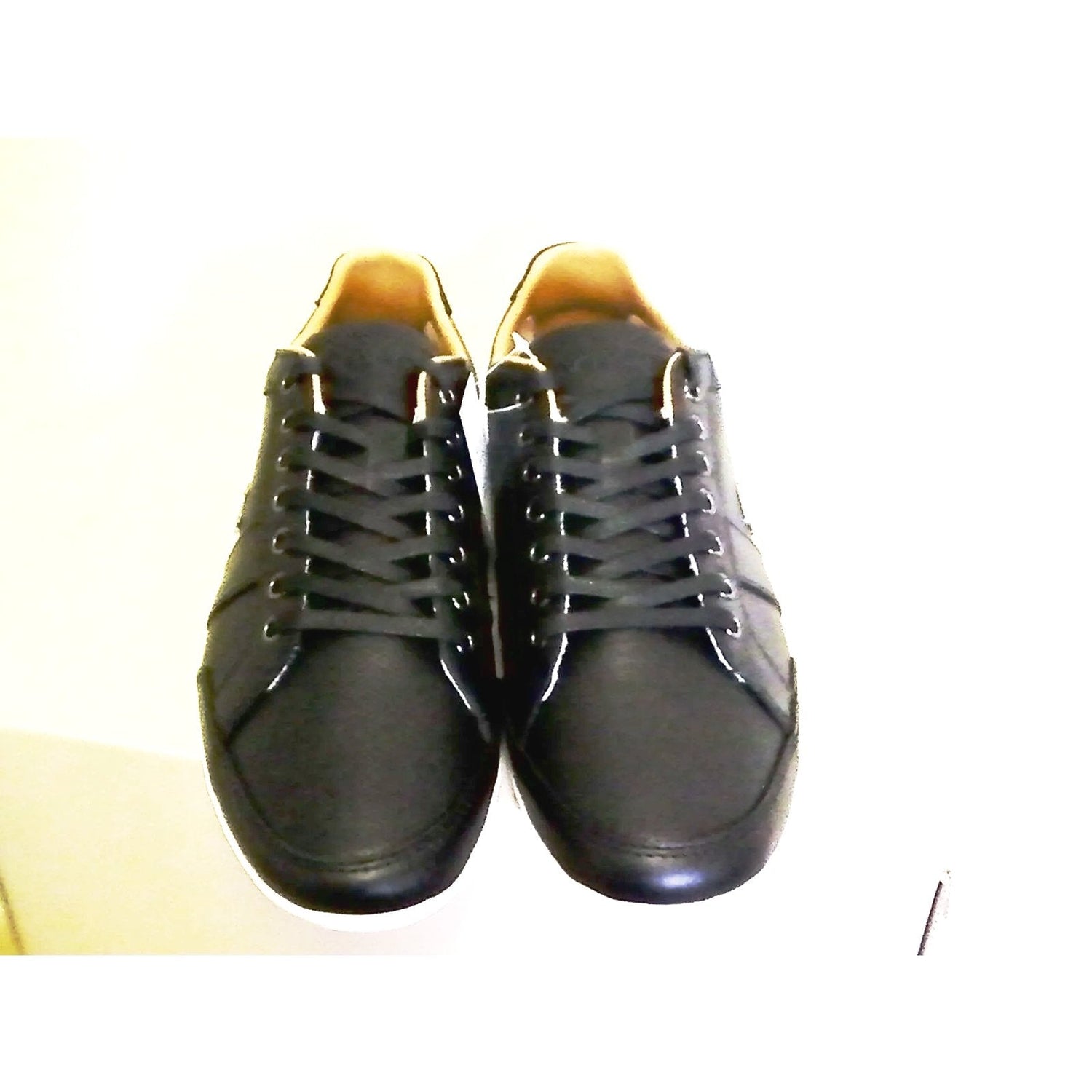 Lacoste casual shoes alisos 16 spm black leather size 8.5 us new with box - Classic Fashion Deals
