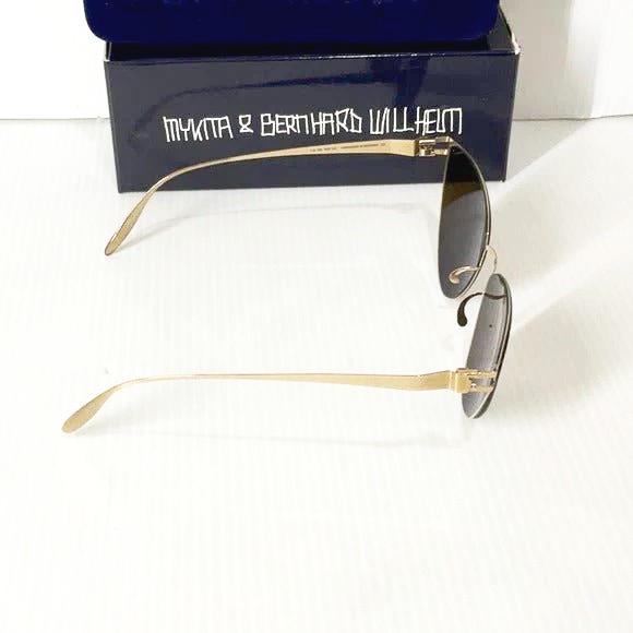 Mykita woman’s sunglasses eartha f69 cat eye gold frame mirror lenses - Classic Fashion Deals