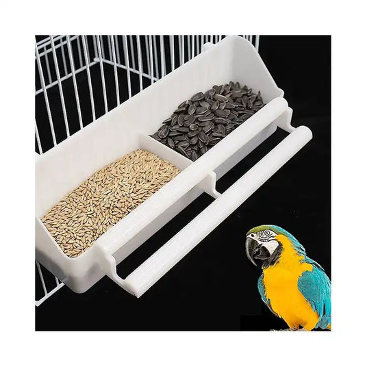 Parrot Hanging Plastic Water Food Bowl Pigeon Bird Feeder For Small Animal 4X pieces - Classic Fashion Deals