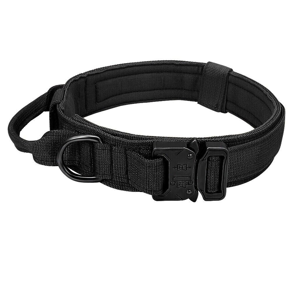 Tactical Dog Collar, Adjustable Training Nylon Dog Collar with Control Handle XL - Classic Fashion Deals