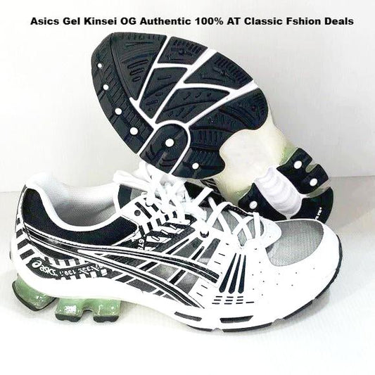 Woman’s Asics gel Kinsei og black white size 10 us - Classic Fashion Deals